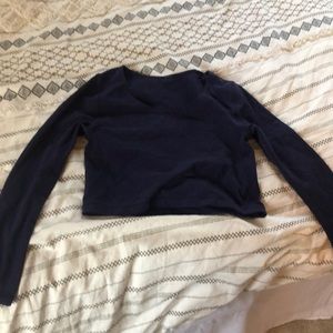 Long sleeved lulu lemon purple crop top